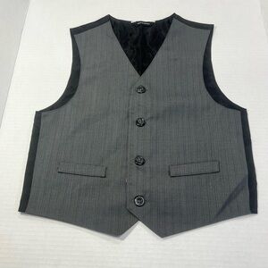 Kids Gray Pinstripe Vest